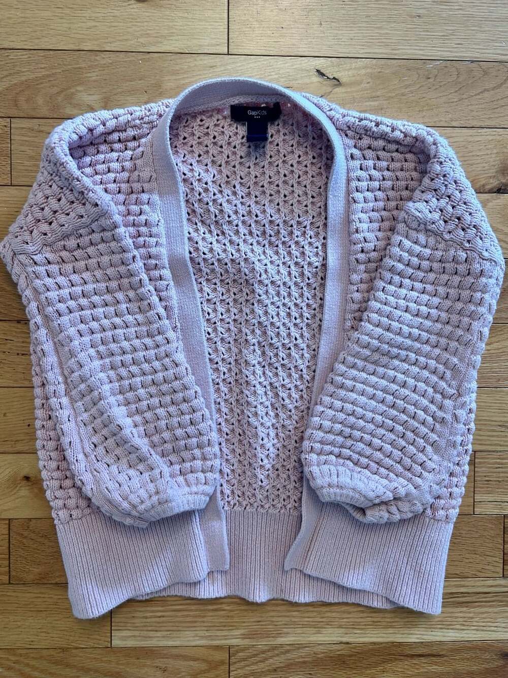 GapKids Cardigan Size XS Pink Open Knit Sweater